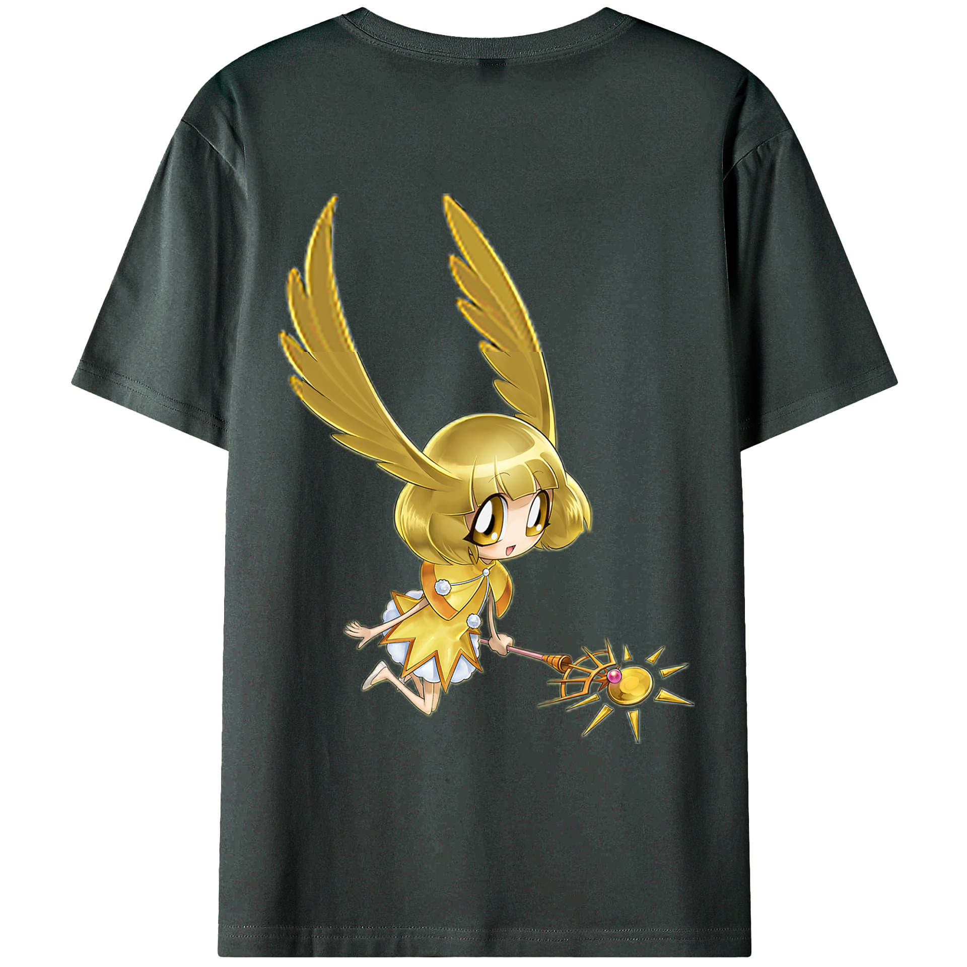 （画像用） 遊☆戯☆王 Yu-Gi-Oh! 綿100％ メンズ半袖Tシャツ（バックプリント） 通気性